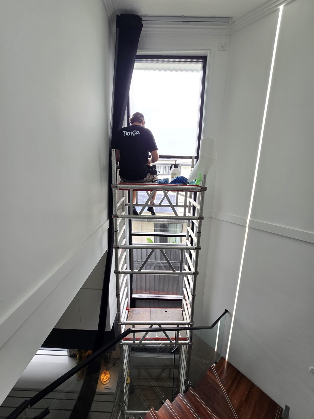 Decorative window film installation by TintCo